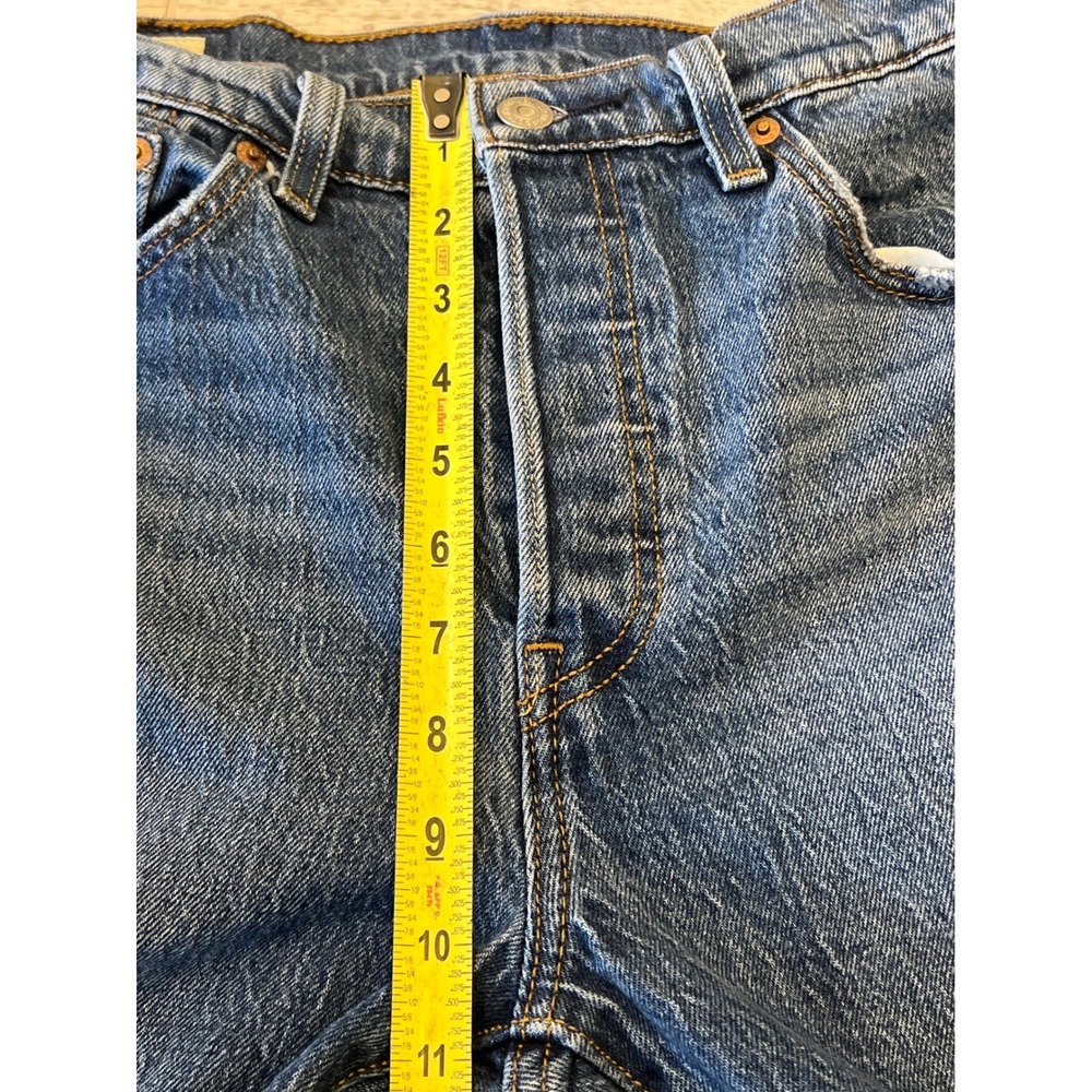 Levi 501 Women Blue Denim Jeans Button Fly Classic Fit Size 29 - Picture 5 of 11